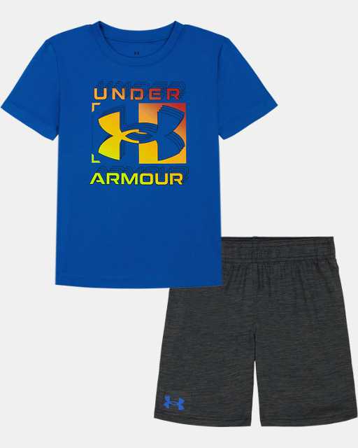 Little Boys' UA Flip-Logo Side Stripe Shorts Set